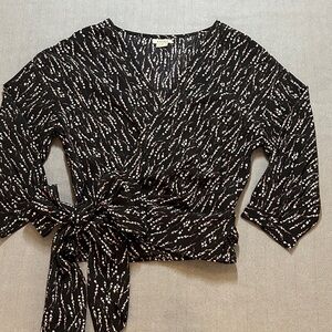 Anama Wrap 3/4 Sleeve Blouse Small